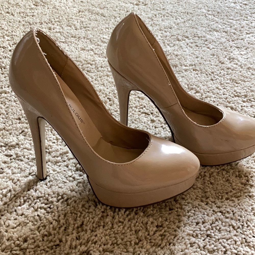 Tan JustFab pumps